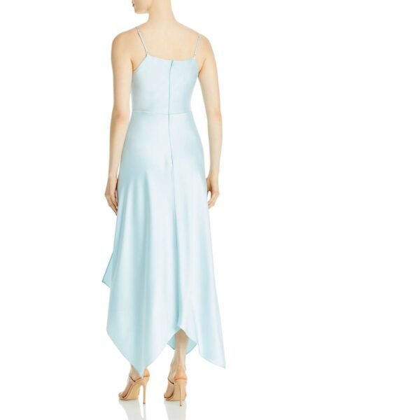 Aqua Womens Satin Drape Midi Dress - Image 2