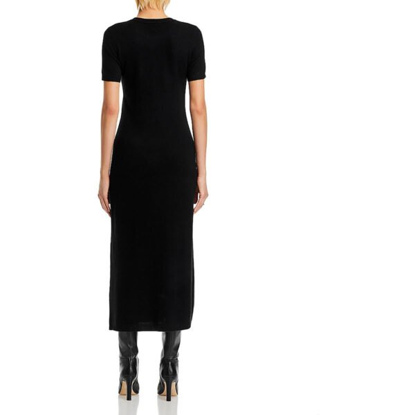 Aqua Cashmere Womens Crewneck Slit Midi Dress - Image 2